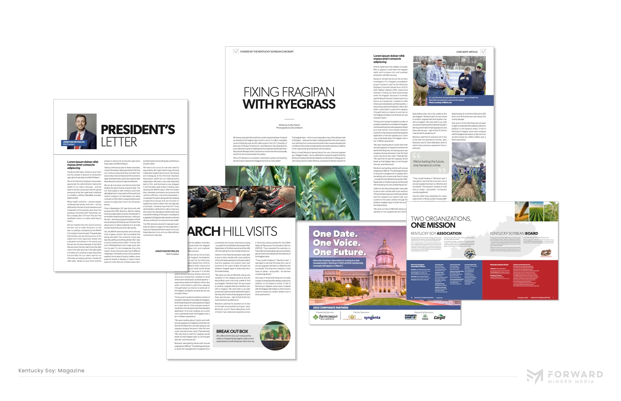 Forward Minded Media branding work